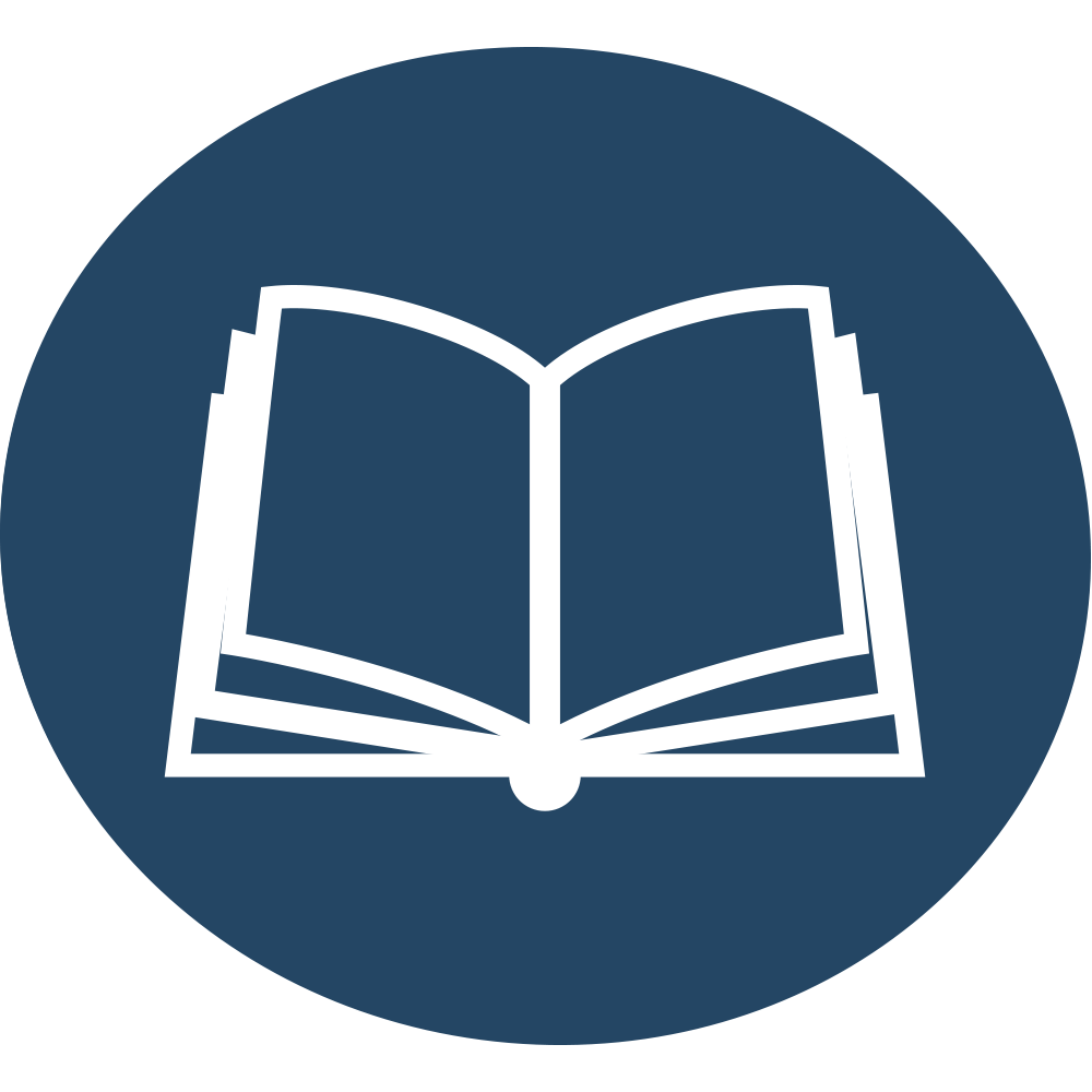 Icon Buch Blau