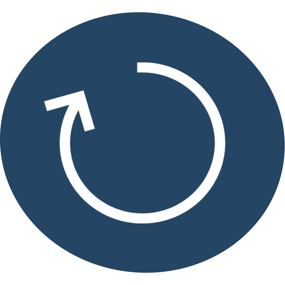 Icon Feedbackschleife Blau